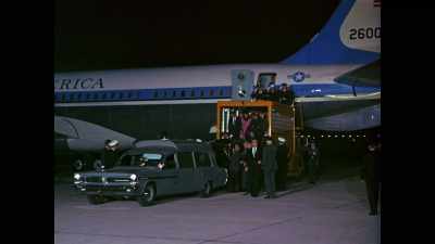Behind the casket is
Mrs. Jacqueline Kennedy. - JFK: What The Doctors Saw