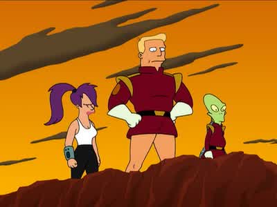 Behold, the great stone face of Mars. - Futurama
