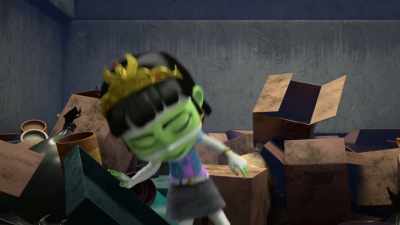 Being stuck in the trash - Ridley Jones