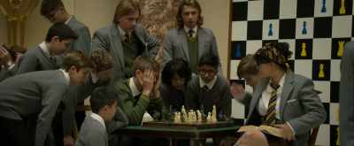 (BELL DINGS)
(ALL GROAN) - Slaughterhouse Rulez