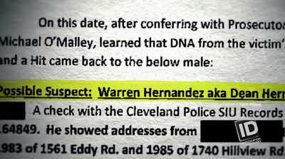 Bell: WE RECEIVED A REPORT
BACK ALMOST IMMEDIATELY - The Lake Erie Murders