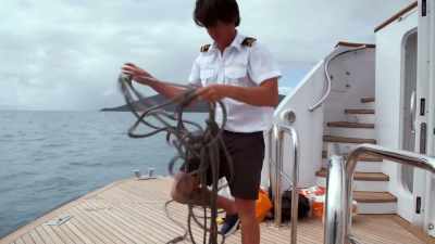 Ben, I want that towline 
on the tender. - Below Deck Down Under