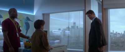 Better than being at home, huh?/
Yeah, his own TV, - A Defintely Maybe