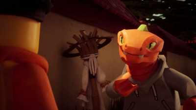 Better than mine.
I made it outta my uncle's shed skin, - LEGO Ninjago: Dragons Rising