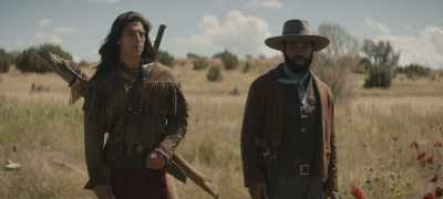 Between the train
and their wagon party, - Walker Independence