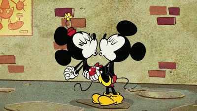 BIG BAD WOLF: I'll huff! (blows) - The Wonderful World of Mickey Mouse