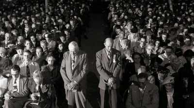 [Billy Graham preaching]
And the question in that day will be, - Billy Graham: An Extraordinary Journey