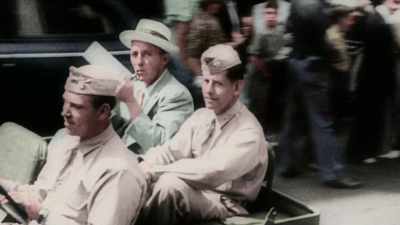 BING CROSBY IN A SCOUT CAR... - America in Color
