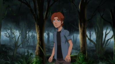 -(BIRD CHIRPING)
-(TIRES SCREECHING
IN DISTANCE) - Young Justice
