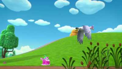 [Bird squawking] - Abby Hatcher