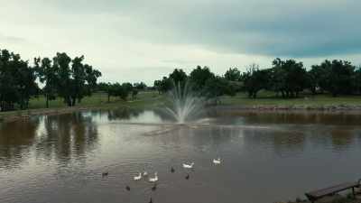 [birds chirping]
[fountain sprinkling] - What The Nanny Saw