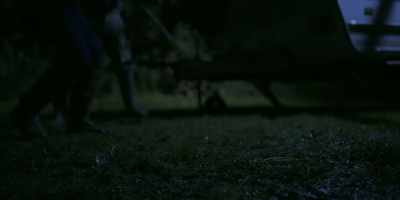 (blade slicing)
(Tina shouts) - Amityville Scarecrow