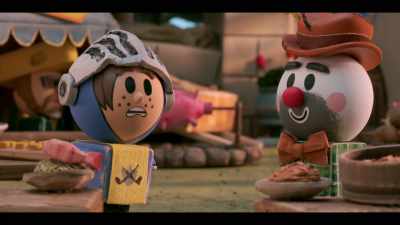 - Blarney? What are you doing here?
- I'm the entertainment, man! - Crossing Swords