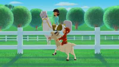 -[bleating]
-[gibbering] - Curious George: Royal Monkey