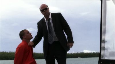 Blood. Wiped away part of that print. - CSI: Miami