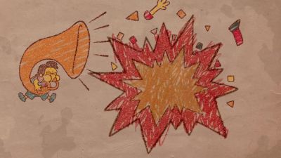 (blows loud note) - The Simpsons