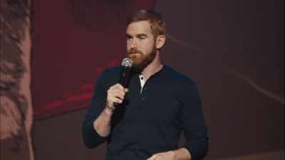 Blue Adidas, yeah.
He's pooping right now." - Andrew Santino: Home Field Advantage