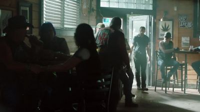 (blues music playing
over stereo) - Queen of the South