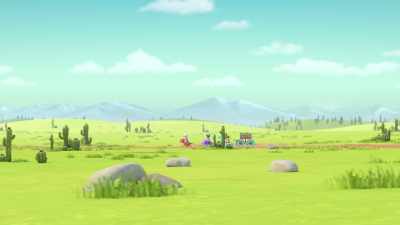 Bo narrating: The Dino Ranchers
were high-tailin' it - Dino Ranch