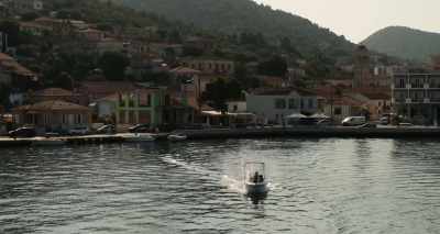 [Boat engine whirring] - The Trip to Greece