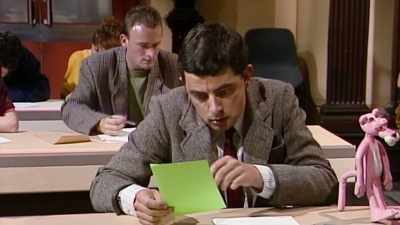 'Bodily expression,
particularly with Mr Bean, - Happy Birthday Mr Bean