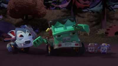 -[Bolts grunts]
-[Drillbert sighs] - Mighty Monsterwheelies