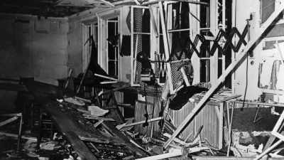 Bomb goes off, - The Hitler Home Movies