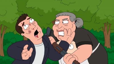 (bone cracks)
(cries out) - Family Guy