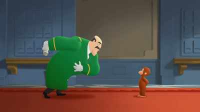 -[bones cracking]
-[grunts] - Curious George: Royal Monkey