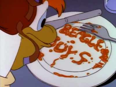 Boo! No way!
You're not a hero! - DuckTales
