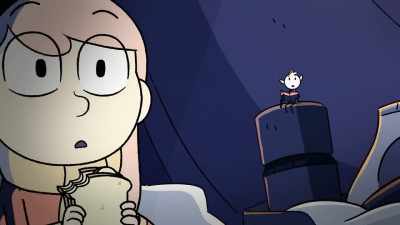 [booming footsteps] - Hilda