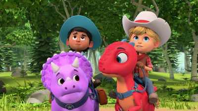 (booming sound) - Dino Ranch