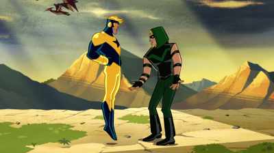 Booster, what are you doing here?
What have you done? - Justice League Action