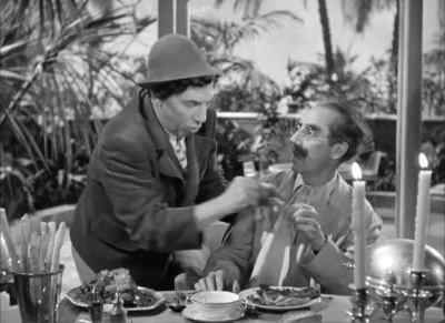 Boss, wait. Don't touch it.
Don't! Don't! Boss! - A Night in Casablanca