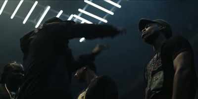 Both arms in they face,
look like they both dabbin' - Bodied