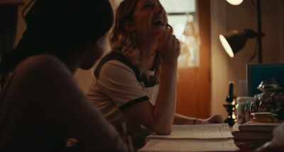 (both faintly chattering)
(Sophie laughing) - Aporia