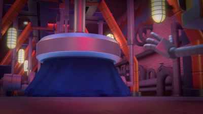-[both gasp]
-[Briggs screams] - Mighty Monsterwheelies