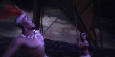 - [both grunting]
- [Moana gasps] - Moana 2