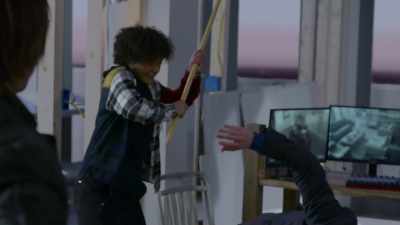 [both grunting] - Leverage: Redemption