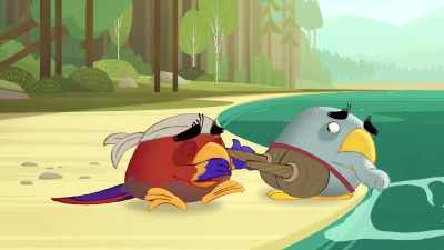 [both grunting] - Angry Birds: Summer Madness