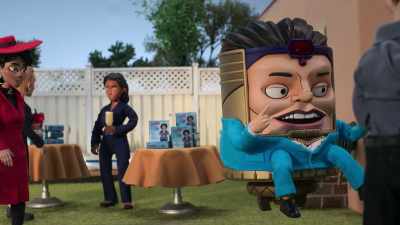 [both imitate pig snorting] - Marvel's M.O.D.O.K.