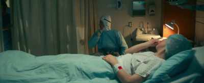 - [both kiss]
- [door opens] - Five Feet Apart