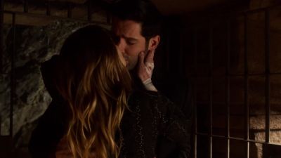 [both kissing, moaning] - Lucifer