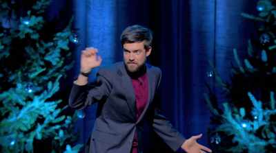 Both of us trying to get to the front door
before my father can answer it. - Jack Whitehall: Christmas with my Father