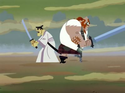 (BOTH PANTING) - Samurai Jack