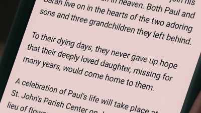 "Both Paul and Sarah
live on in the hearts - House of Chains