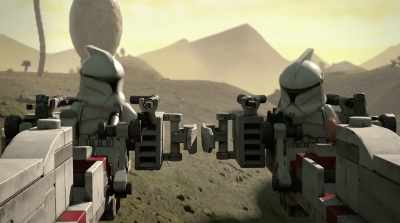 BOTH Podracers don't see those every day - The Lego Star Wars Holiday Special
