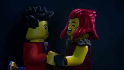 -[both roaring]
-[crash] - LEGO Ninjago: Dragons Rising