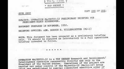 Both said they had done work for
the highly secret MJ-12 group. - Truth Hunter