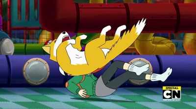 [ Both scream, grunt ] - Infinity Train